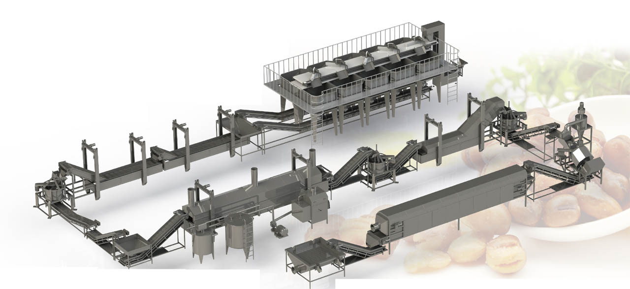 堅(jiān)果類油炸生產(chǎn)線